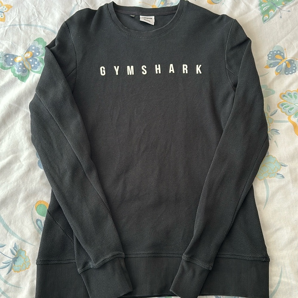 Gymshark Black Waffle Crewneck